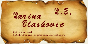 Marina Blašković vizit kartica